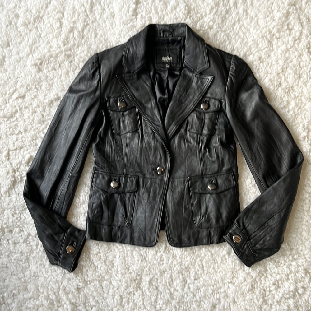 Mossimo XS Black Leather Jacket